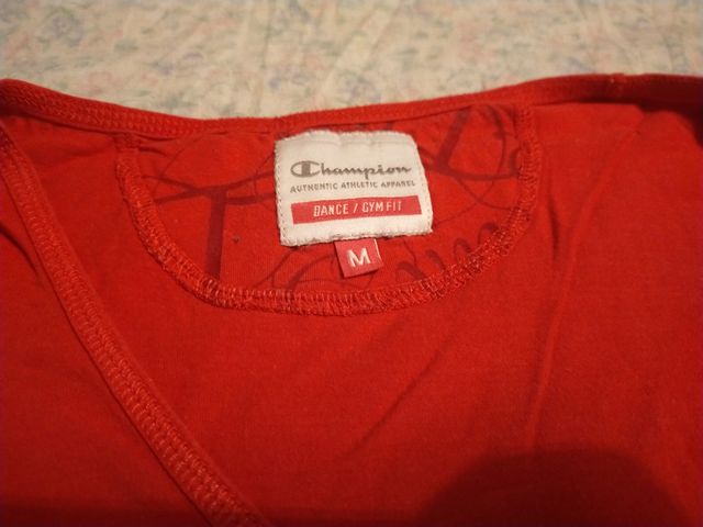 Maglietta rossa maniche corte donna