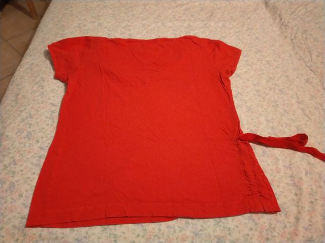 Maglietta rossa maniche corte donna