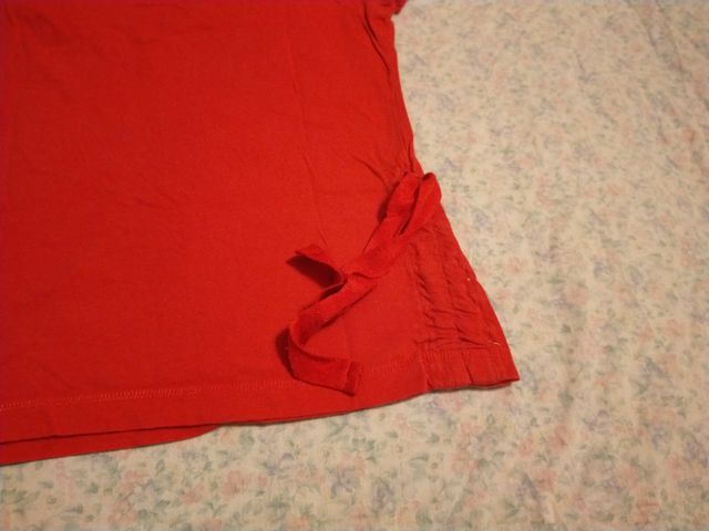 Maglietta rossa maniche corte donna