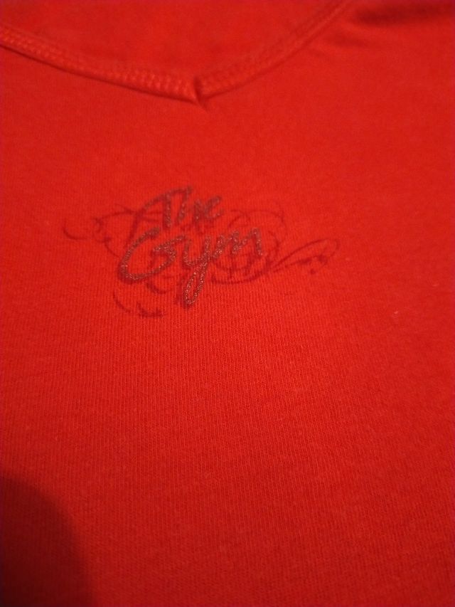 Maglietta rossa maniche corte donna