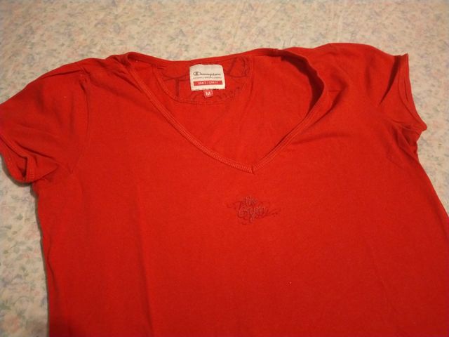 Maglietta rossa maniche corte donna