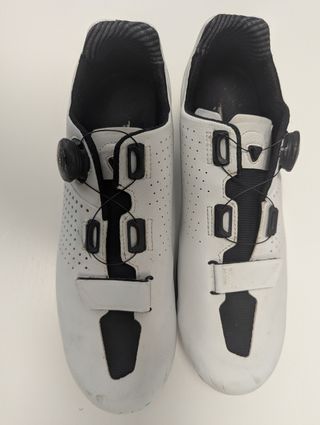 Zapatillas ciclismo Van Rysel 520 Blancas talla 44