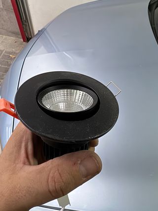 Focos LED empotrables negros