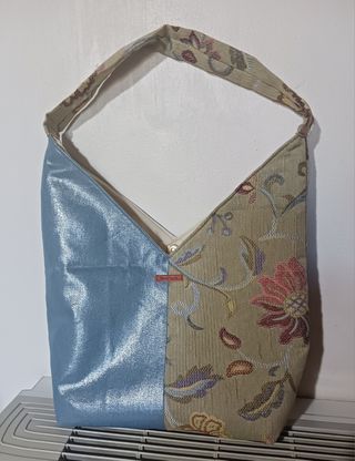 Borsa a spalla bicolore
