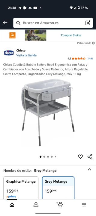 Bañera-cambiador Chicco Cuddle&Bubble