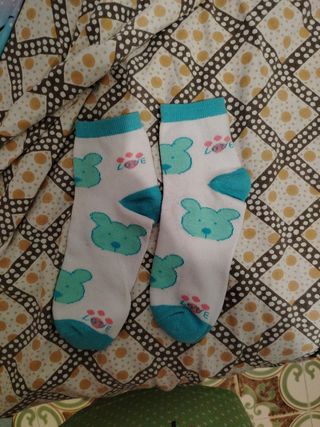 Calzini bimbo - Cotone - Blu & Bianco