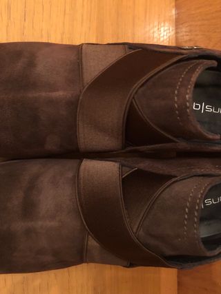 PONS QUINTANA - zapatos tacón ante marrón 39