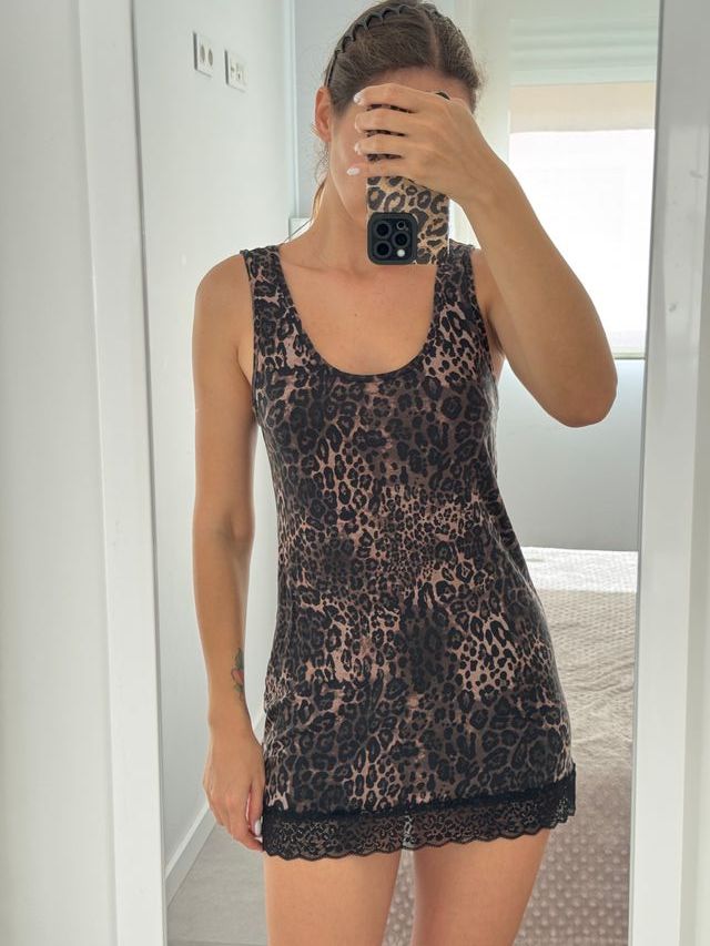 Vestido corto leopardo Tezenis