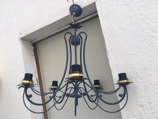 Lampara rustica estilo forja