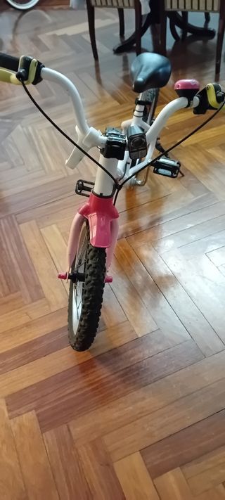 Bicicleta niña 16" blanca
