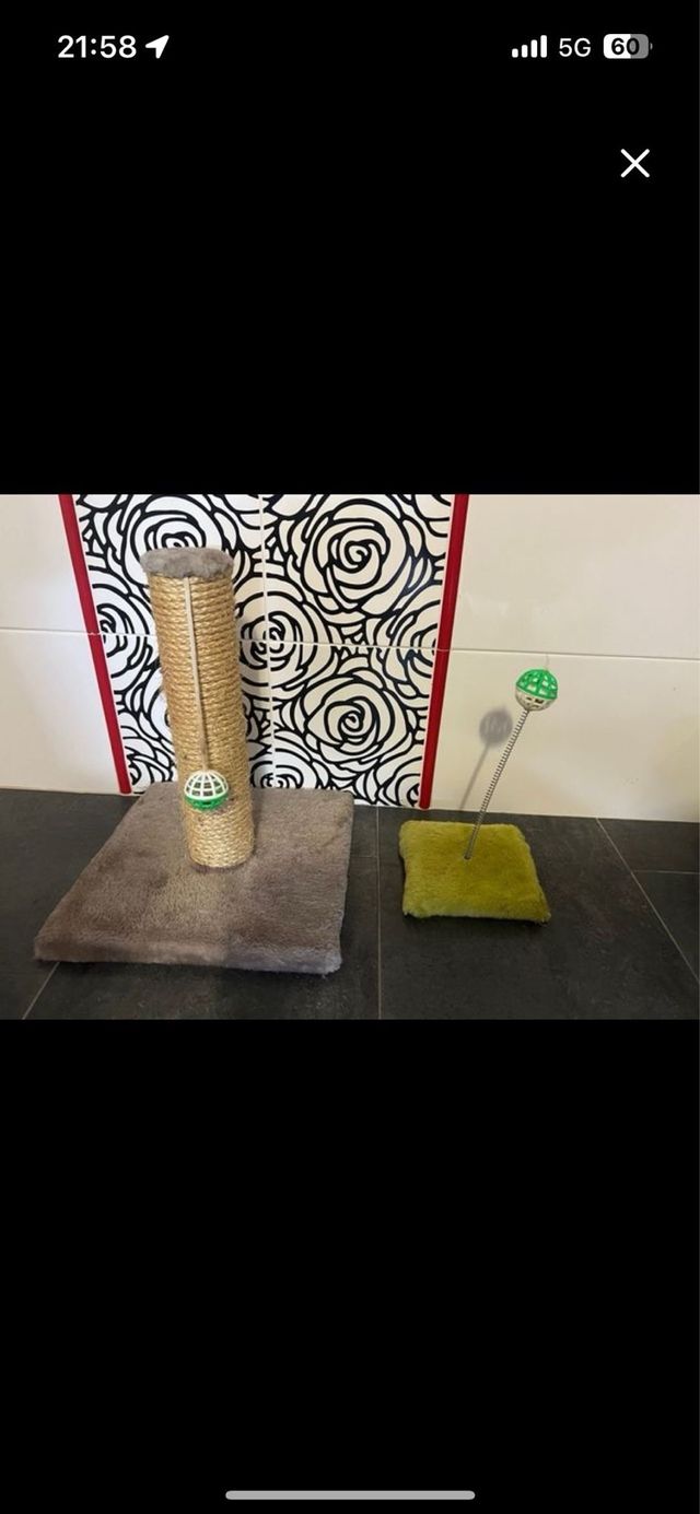 2 Juguetes Gato: Rascador & Bola