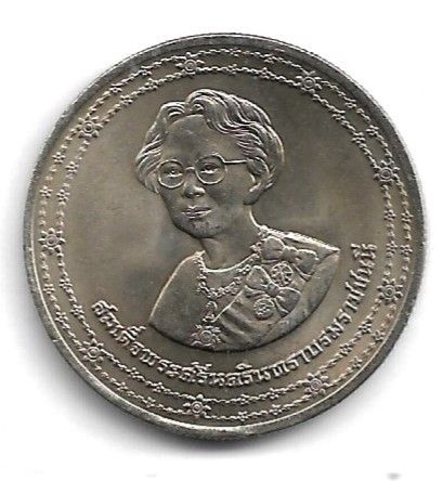 TAILANDIA,10 BAHT 1990,PRINCESA MADRE SNAGARINDRA.