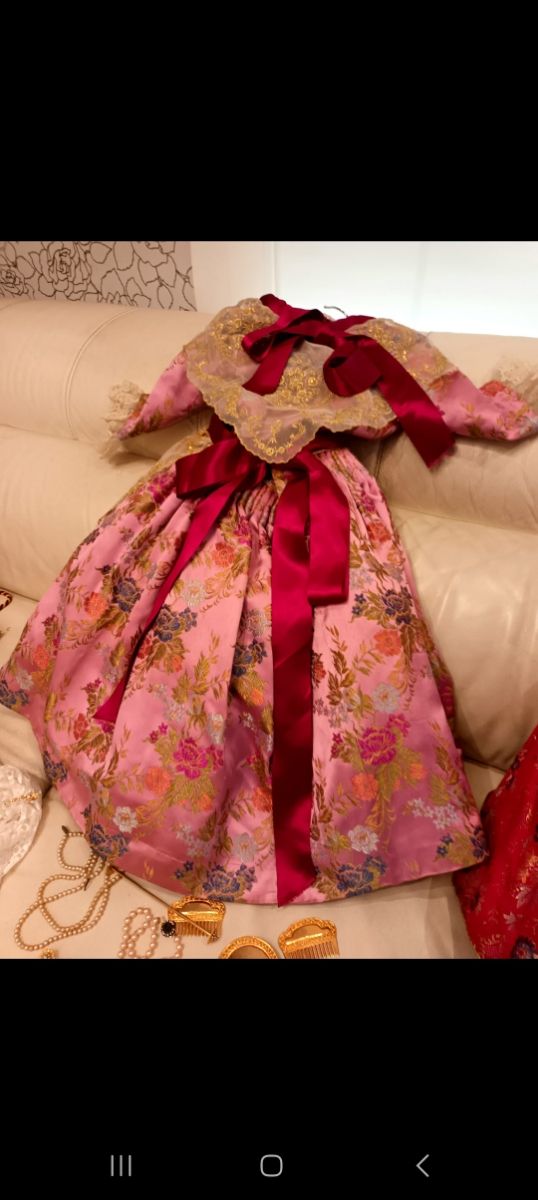 Traje Fallera niña: Rosa y Rojo