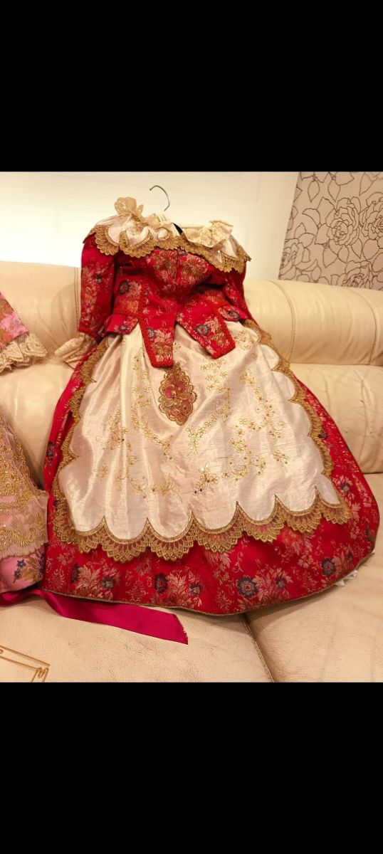 Traje Fallera niña: Rosa y Rojo