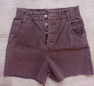 Shorts vaqueros marrón mujer