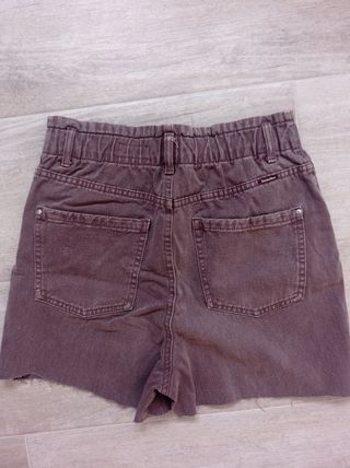 Shorts vaqueros marrón mujer