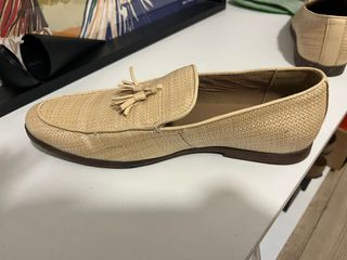 Mocasines de esparto beige