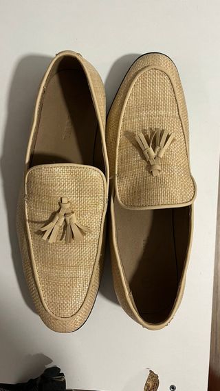 Mocasines de esparto beige