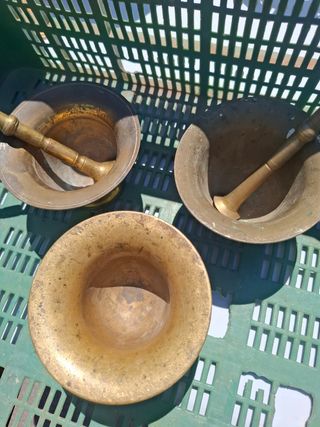 2 Morteros bronce antiguos