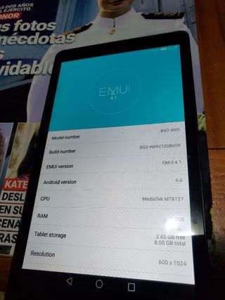 Tablet Huawei B62-W09 1GB RAM