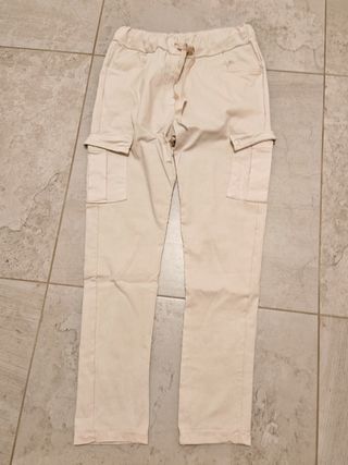 Pantaloni cargo beige