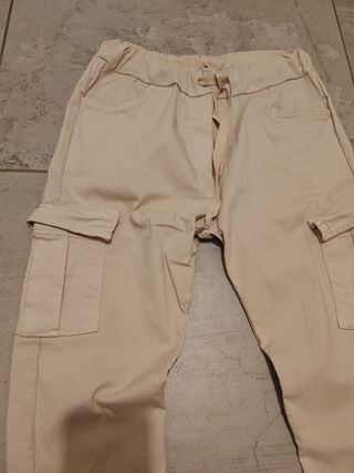 Pantaloni cargo beige