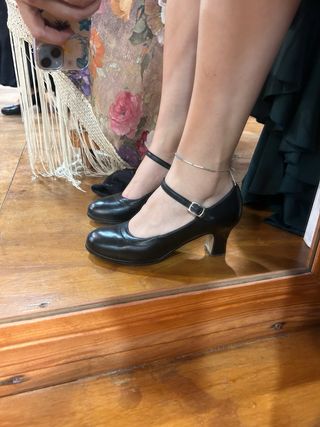 Tacones baile Buleria negros