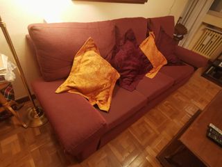 Sofá Cama 3 plazas - Granate 