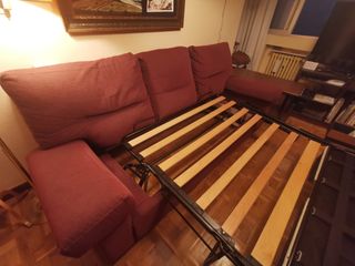 Sofá Cama 3 plazas - Granate 