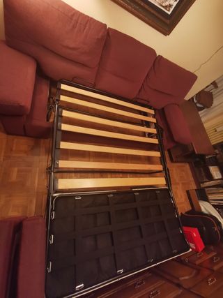 Sofá Cama 3 plazas - Granate 