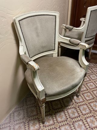 Poltrone barocche bianche e beige