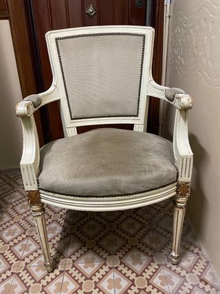 Poltrone barocche bianche e beige