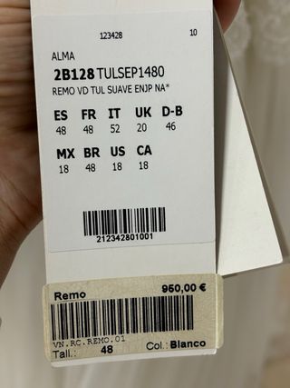 Vestido novia 46/48 encaje