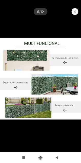 Seto artificial - Rollo ocultación verde