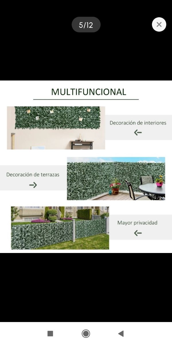 Seto artificial - Rollo ocultación verde