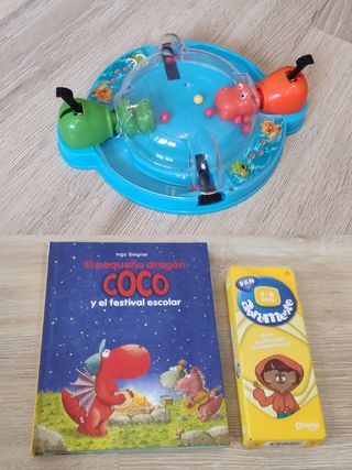 Libro Coco + juego Abremente + Tragabolas viaje