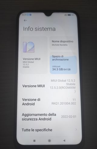 Cellulare REDMI NOTE 8 memoria 64 GB