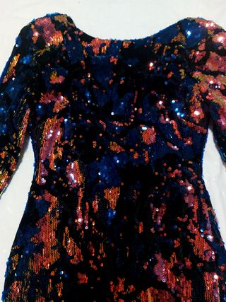 Vestido lentejuelas fiesta multicolor