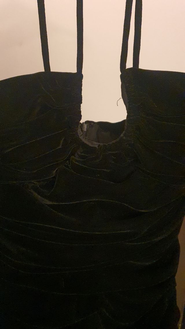 Vestido Zara terciopelo negro - Talla S