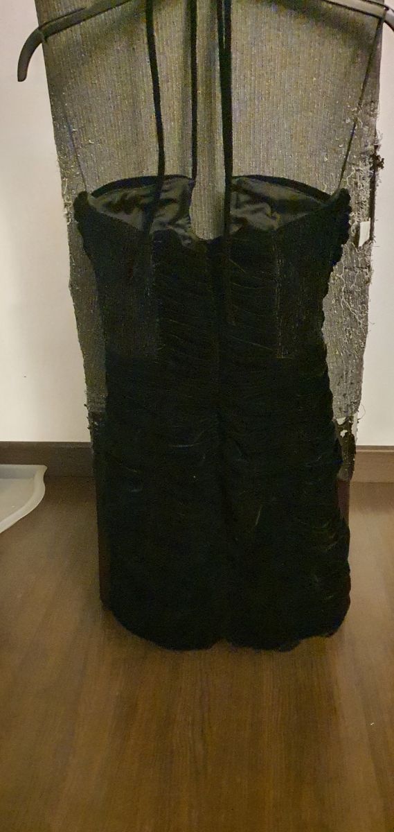 Vestido Zara terciopelo negro - Talla S