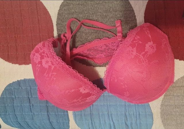 Sujetador rosa encaje 90B