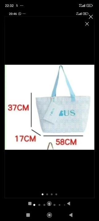 Bolso Tous playa - Azul y Rosa y marrón 