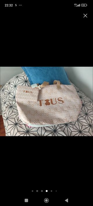 Bolso Tous playa - Azul y Rosa y marrón 
