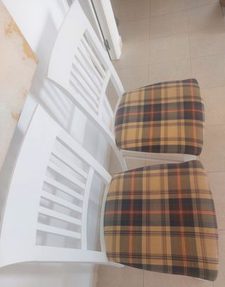 2 Sillas Comedor - Madera Blanca