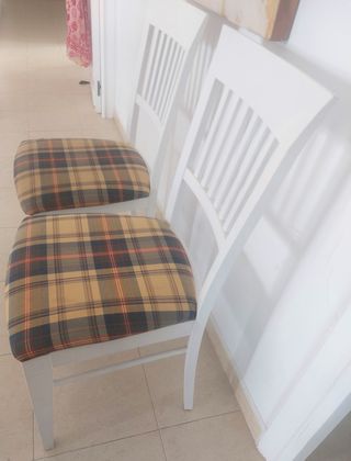 2 Sillas Comedor - Madera Blanca