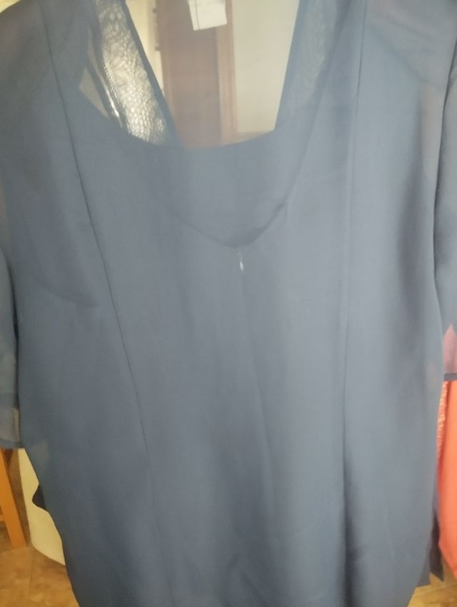 Azul marino de mujer t 52 con chaqueta transparent