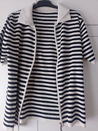 Camiseta rayas mujer cremallera