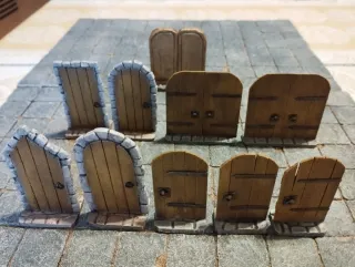 Pack de 10 puertas para rol y mazmorras