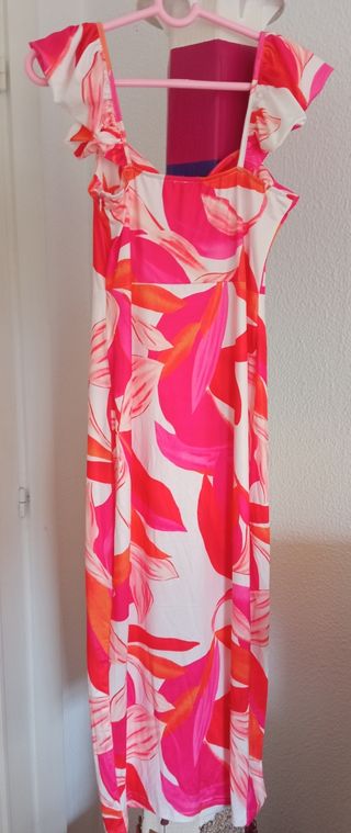 Vestido verano estampado flores talla S