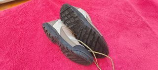 Botas trekking mujer beige-verdes